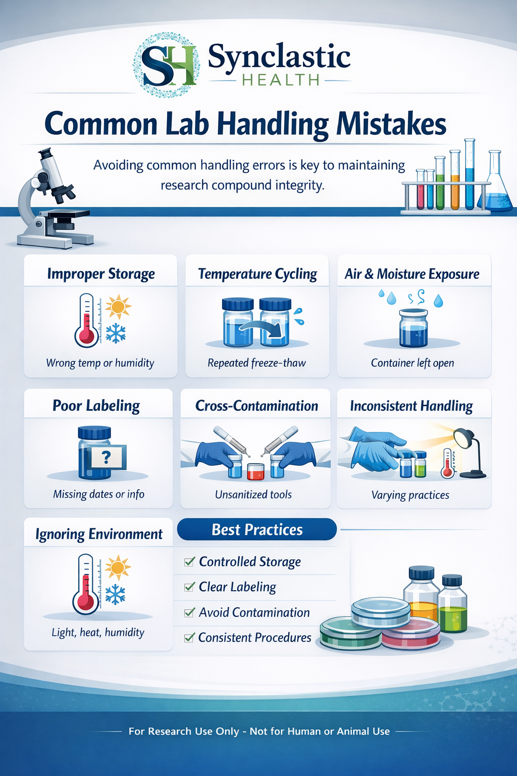 Common Lab Handling Mistakes in Research Compounds